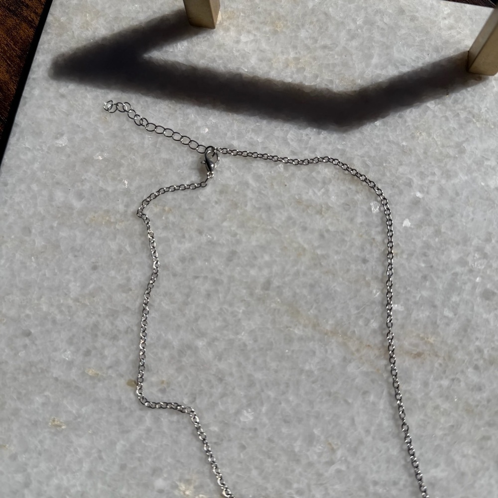 Silver Libra Zodiac Constellation Necklace - Picture 4 of 4